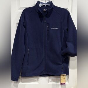 Montbell Women's Large CLIMAPLUS 200 Jacket Fleece Midnight Blue NWT Zip Pockets